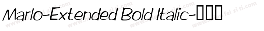 Marlo-Extended Bold Italic字体转换